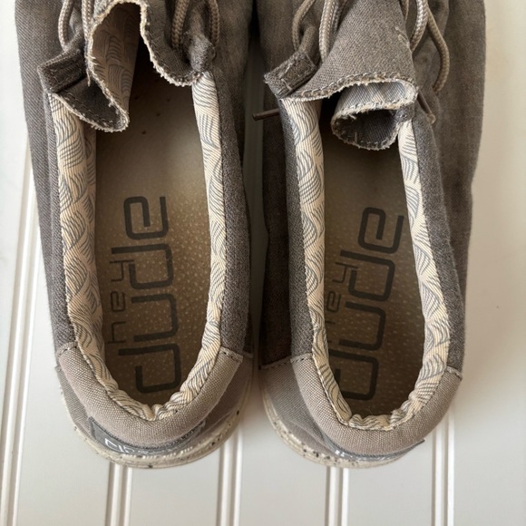 Hey Dude | Men's Wally Slip On Shoe Chambray Sepia Brown Size 13 - Picture 6 of 9